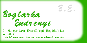 boglarka endrenyi business card